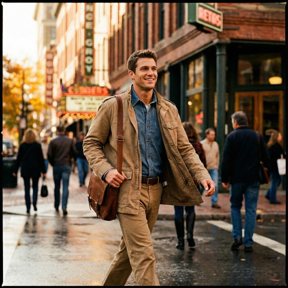 Esprit Mens Khaki Cotton Field Jacket Military Safari Utility XL Vintage Classic